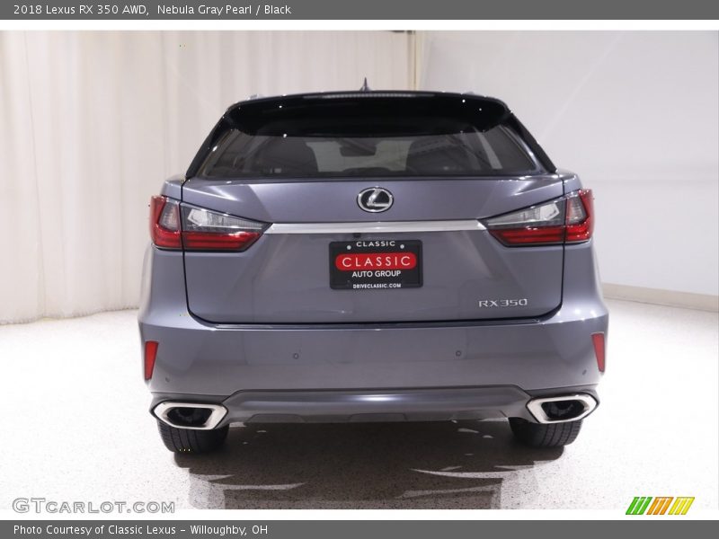 Nebula Gray Pearl / Black 2018 Lexus RX 350 AWD