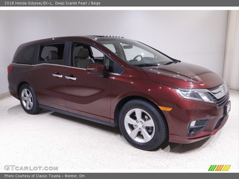 Deep Scarlet Pearl / Beige 2018 Honda Odyssey EX-L