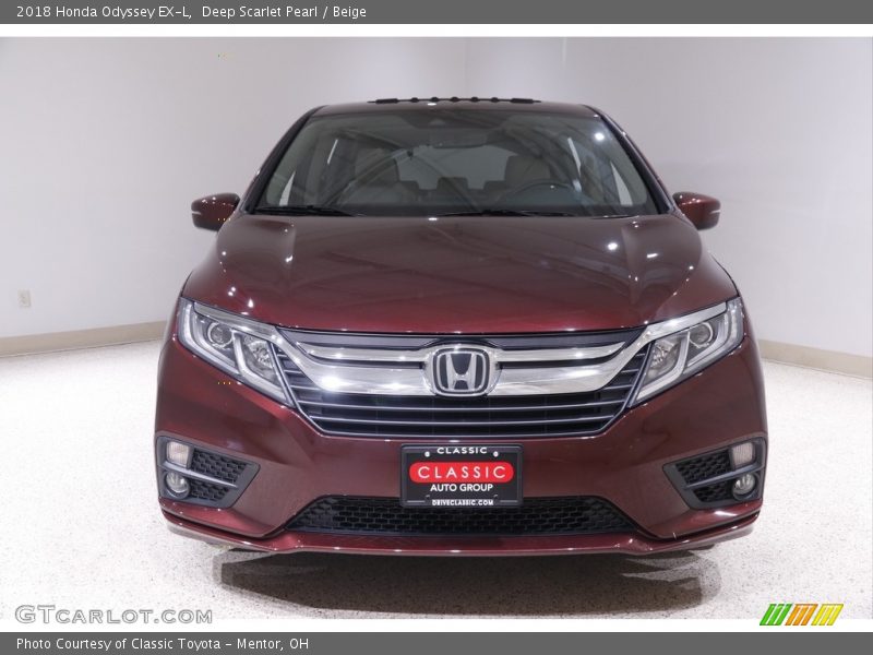 Deep Scarlet Pearl / Beige 2018 Honda Odyssey EX-L