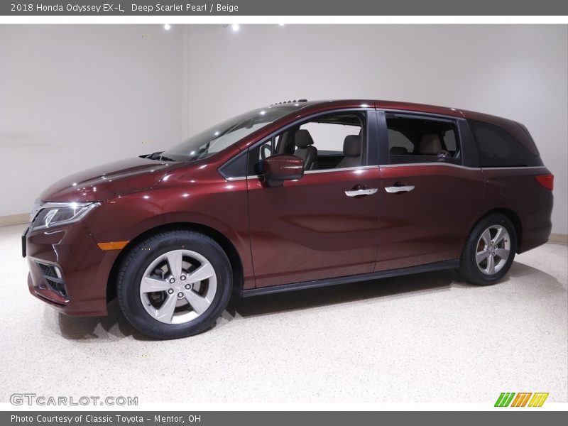 Deep Scarlet Pearl / Beige 2018 Honda Odyssey EX-L