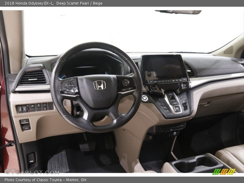 Deep Scarlet Pearl / Beige 2018 Honda Odyssey EX-L