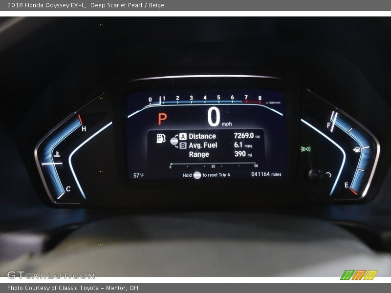 Deep Scarlet Pearl / Beige 2018 Honda Odyssey EX-L