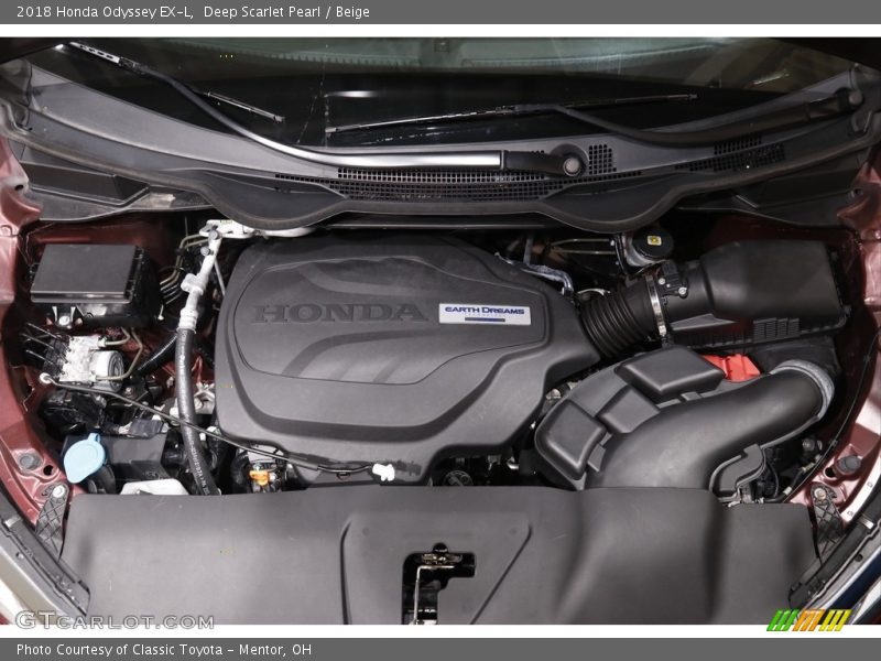 Deep Scarlet Pearl / Beige 2018 Honda Odyssey EX-L