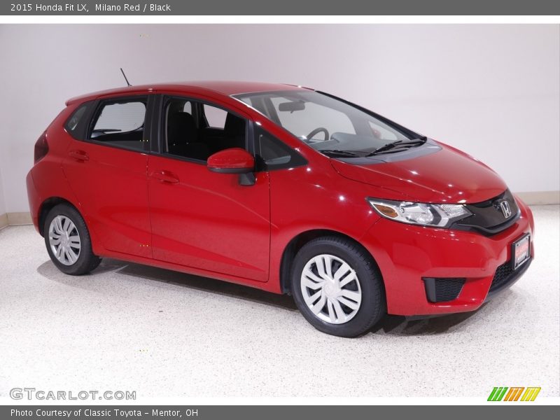 Milano Red / Black 2015 Honda Fit LX