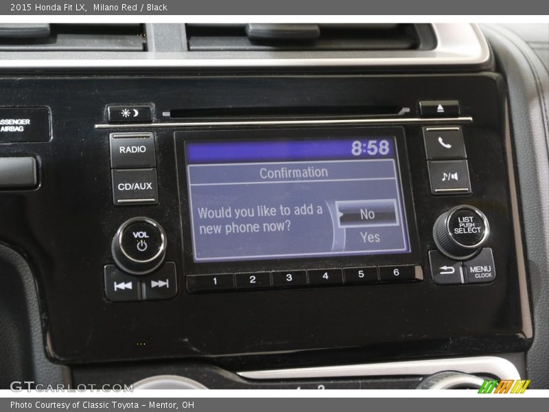 Milano Red / Black 2015 Honda Fit LX