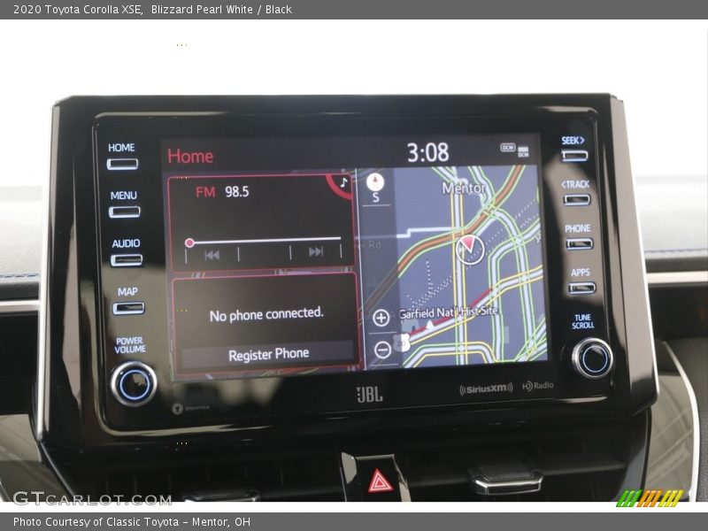 Blizzard Pearl White / Black 2020 Toyota Corolla XSE
