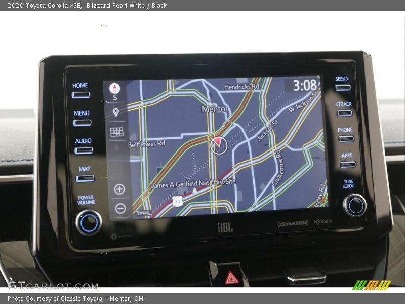 Blizzard Pearl White / Black 2020 Toyota Corolla XSE