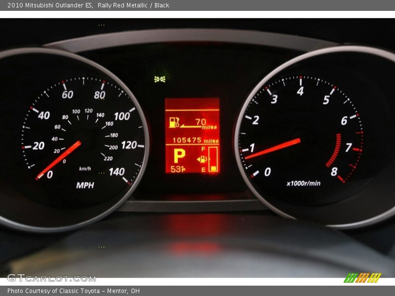 Rally Red Metallic / Black 2010 Mitsubishi Outlander ES