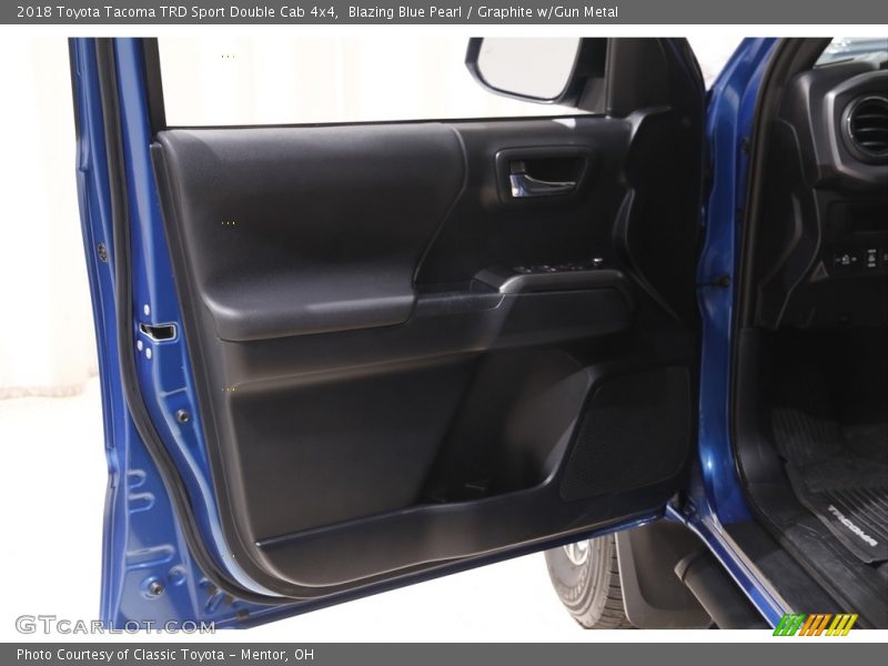 Blazing Blue Pearl / Graphite w/Gun Metal 2018 Toyota Tacoma TRD Sport Double Cab 4x4