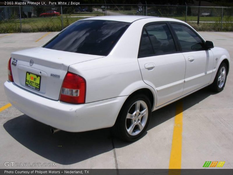 Pure White / Beige 2003 Mazda Protege LX