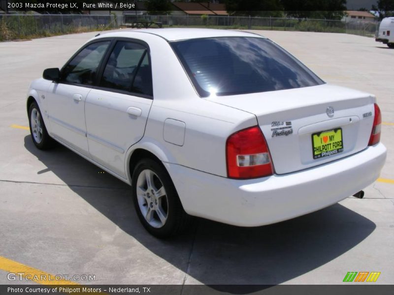 Pure White / Beige 2003 Mazda Protege LX