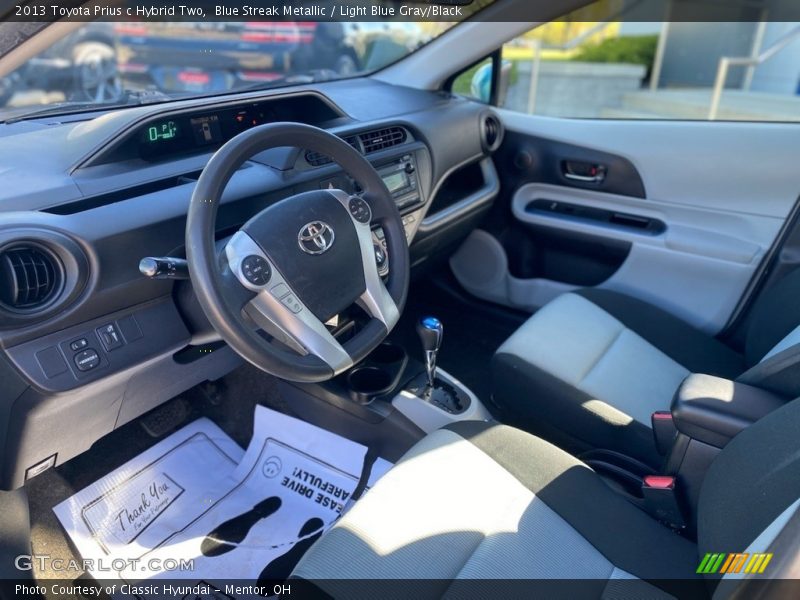 Blue Streak Metallic / Light Blue Gray/Black 2013 Toyota Prius c Hybrid Two