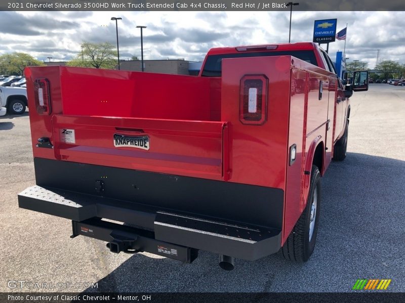 Red Hot / Jet Black 2021 Chevrolet Silverado 3500HD Work Truck Extended Cab 4x4 Chassis