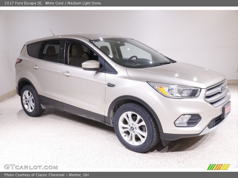 White Gold / Medium Light Stone 2017 Ford Escape SE
