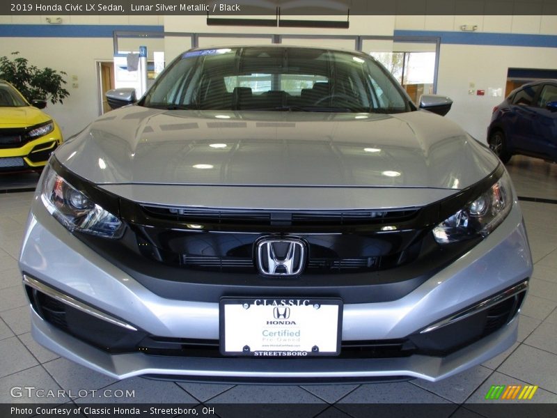Lunar Silver Metallic / Black 2019 Honda Civic LX Sedan