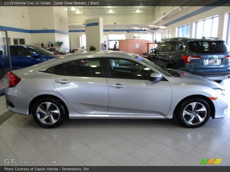 Lunar Silver Metallic / Black 2019 Honda Civic LX Sedan