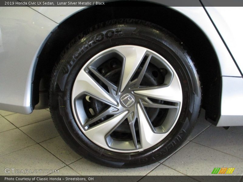 Lunar Silver Metallic / Black 2019 Honda Civic LX Sedan