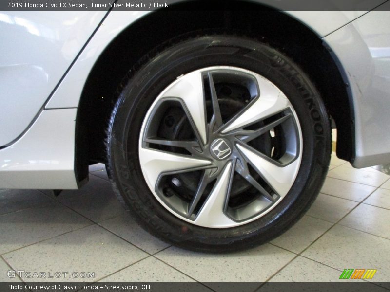 Lunar Silver Metallic / Black 2019 Honda Civic LX Sedan