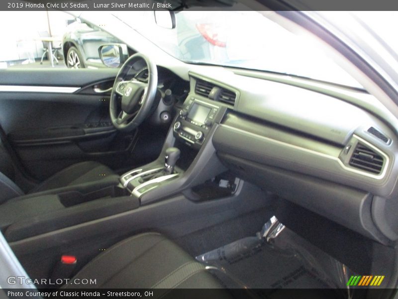 Lunar Silver Metallic / Black 2019 Honda Civic LX Sedan