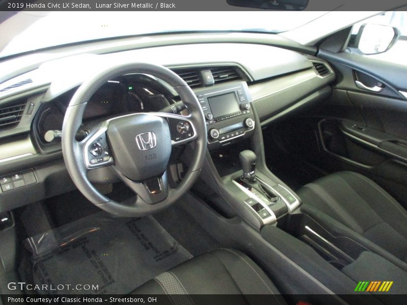 Lunar Silver Metallic / Black 2019 Honda Civic LX Sedan