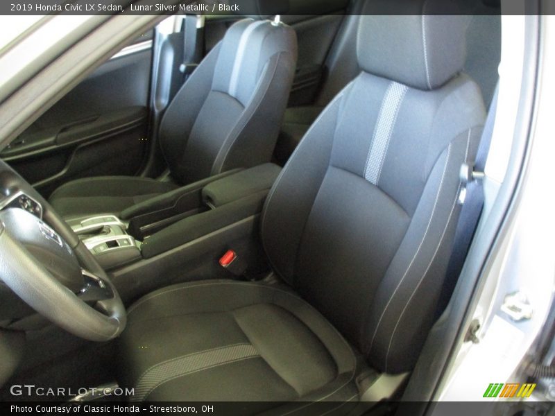 Lunar Silver Metallic / Black 2019 Honda Civic LX Sedan