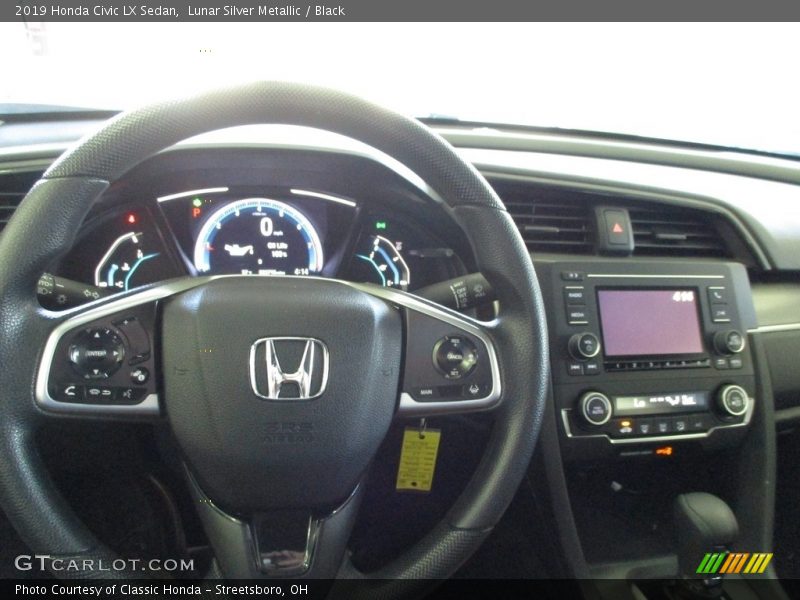 Lunar Silver Metallic / Black 2019 Honda Civic LX Sedan