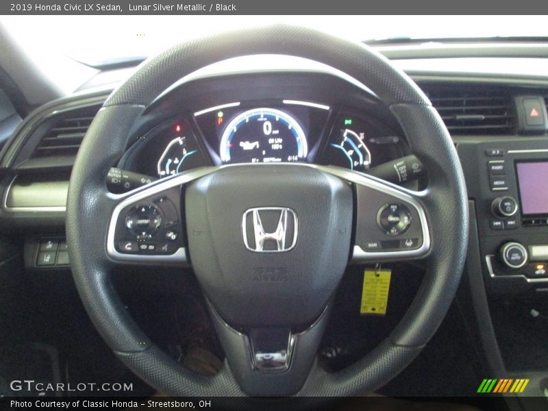 Lunar Silver Metallic / Black 2019 Honda Civic LX Sedan