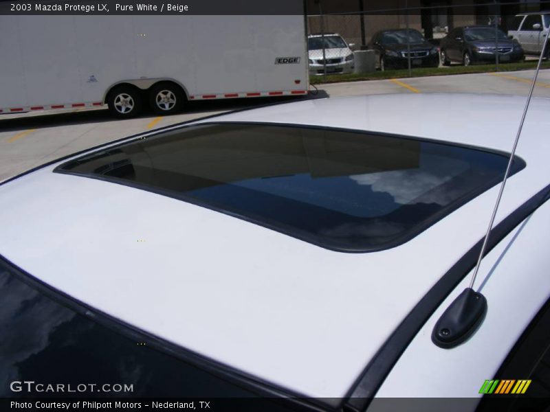 Pure White / Beige 2003 Mazda Protege LX