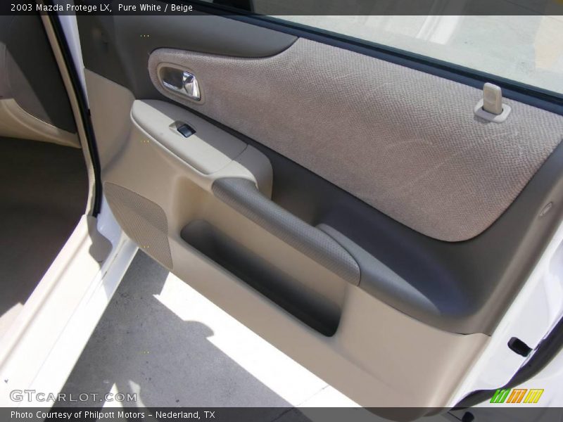 Pure White / Beige 2003 Mazda Protege LX