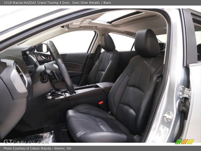 Sonic Silver Metallic / Black 2018 Mazda MAZDA3 Grand Touring 4 Door