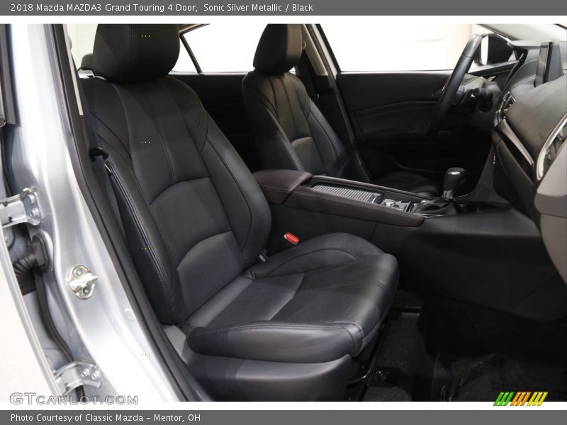 Sonic Silver Metallic / Black 2018 Mazda MAZDA3 Grand Touring 4 Door