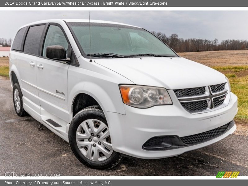 Bright White / Black/Light Graystone 2014 Dodge Grand Caravan SE w/Wheelchair Access
