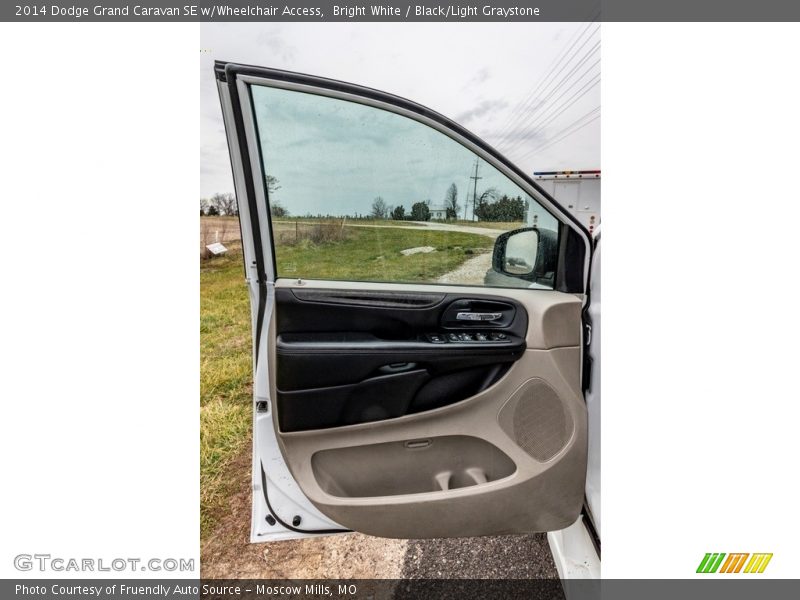 Bright White / Black/Light Graystone 2014 Dodge Grand Caravan SE w/Wheelchair Access