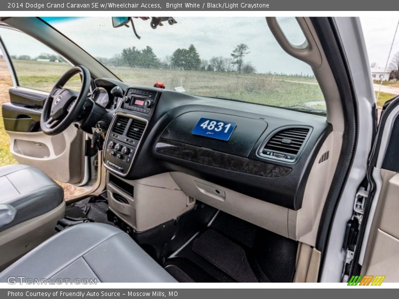 Bright White / Black/Light Graystone 2014 Dodge Grand Caravan SE w/Wheelchair Access