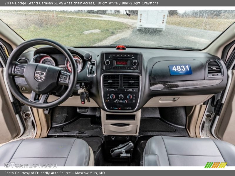 Bright White / Black/Light Graystone 2014 Dodge Grand Caravan SE w/Wheelchair Access
