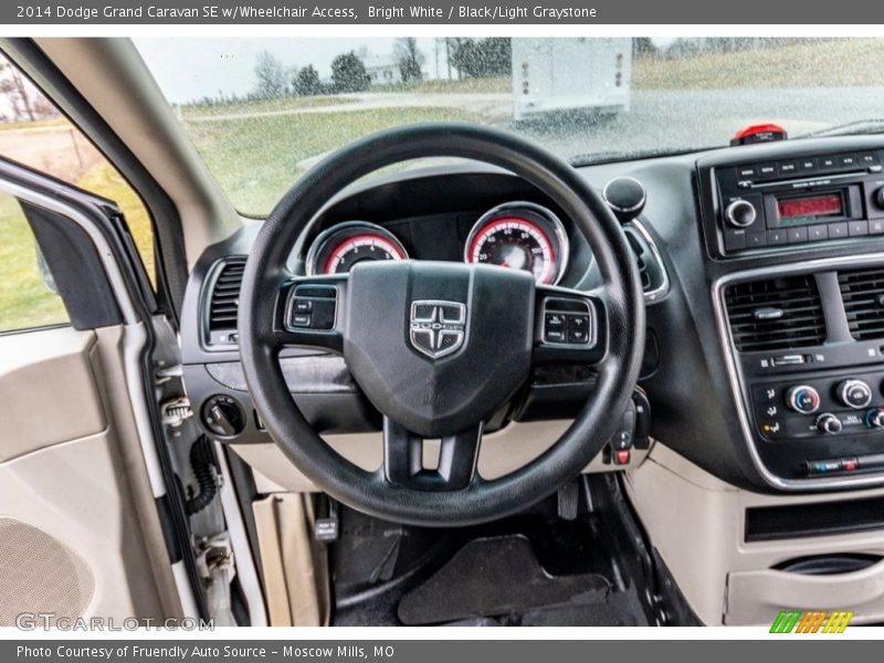 Bright White / Black/Light Graystone 2014 Dodge Grand Caravan SE w/Wheelchair Access