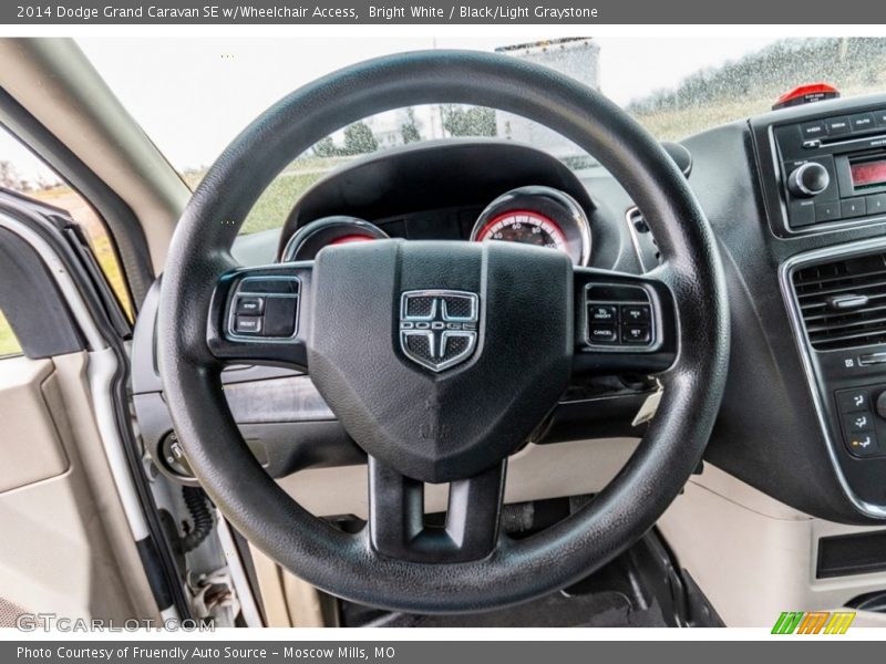 Bright White / Black/Light Graystone 2014 Dodge Grand Caravan SE w/Wheelchair Access