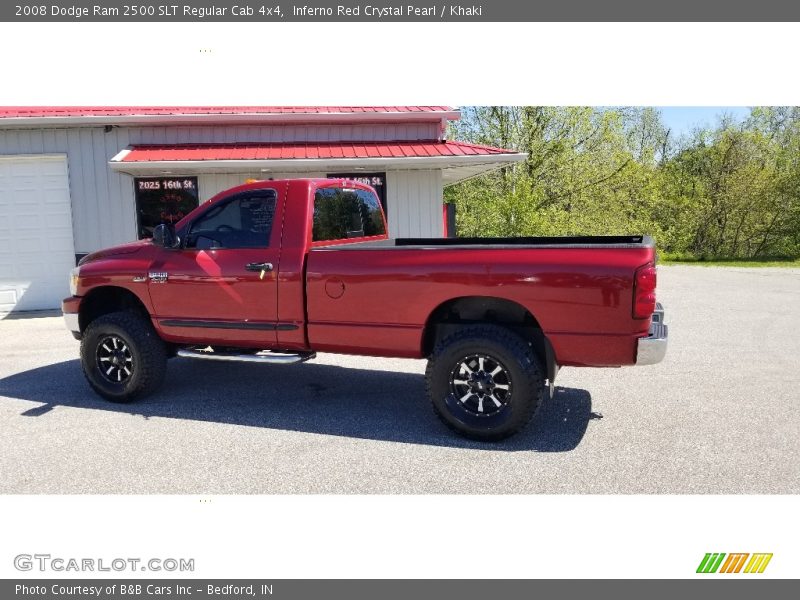 Inferno Red Crystal Pearl / Khaki 2008 Dodge Ram 2500 SLT Regular Cab 4x4