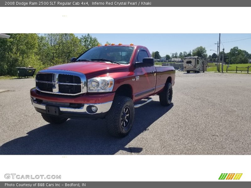 Inferno Red Crystal Pearl / Khaki 2008 Dodge Ram 2500 SLT Regular Cab 4x4