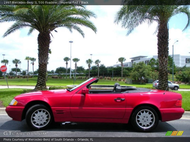 Imperial Red / Black 1997 Mercedes-Benz SL 500 Roadster