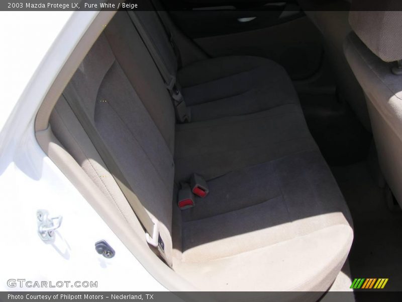 Pure White / Beige 2003 Mazda Protege LX