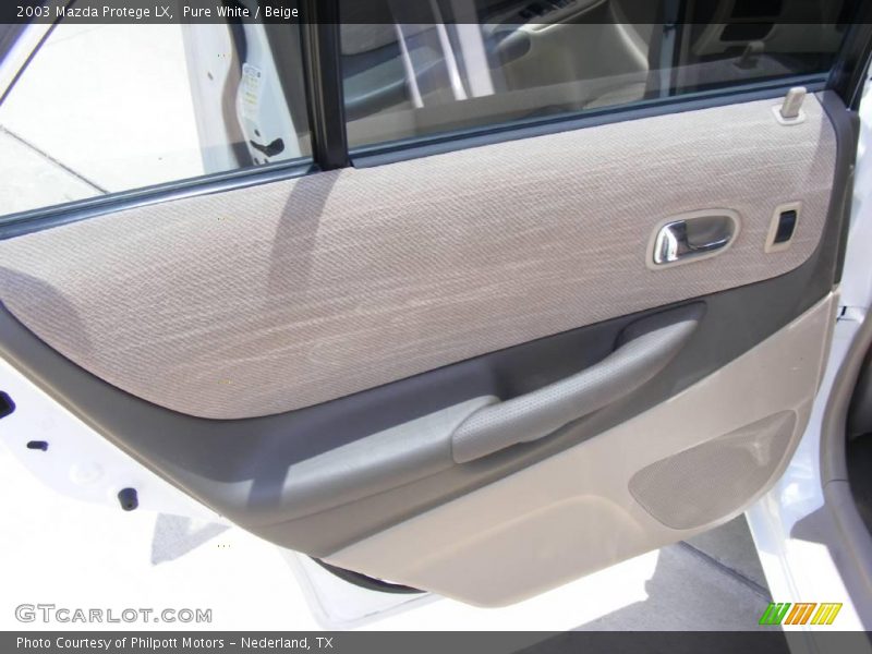 Pure White / Beige 2003 Mazda Protege LX