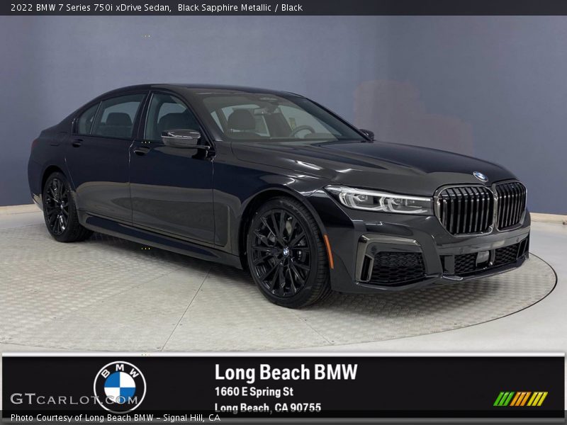 Black Sapphire Metallic / Black 2022 BMW 7 Series 750i xDrive Sedan