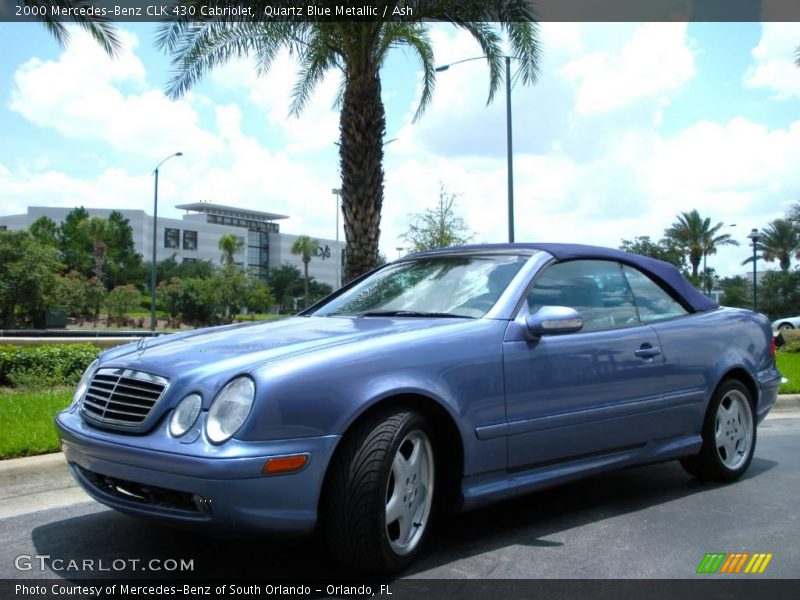 Quartz Blue Metallic / Ash 2000 Mercedes-Benz CLK 430 Cabriolet