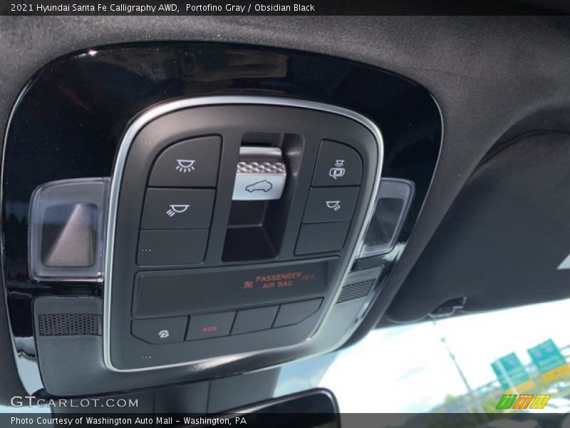 Portofino Gray / Obsidian Black 2021 Hyundai Santa Fe Calligraphy AWD