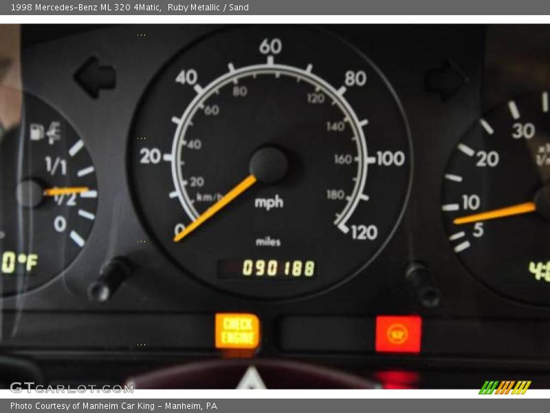 Ruby Metallic / Sand 1998 Mercedes-Benz ML 320 4Matic