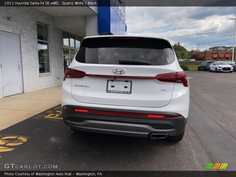 Quartz White / Black 2021 Hyundai Santa Fe SE AWD