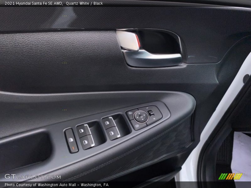 Quartz White / Black 2021 Hyundai Santa Fe SE AWD