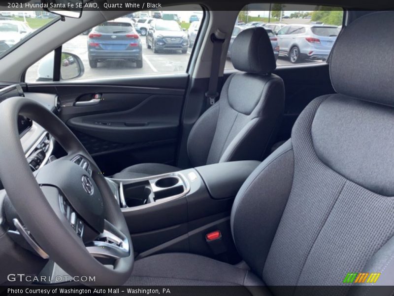 Quartz White / Black 2021 Hyundai Santa Fe SE AWD