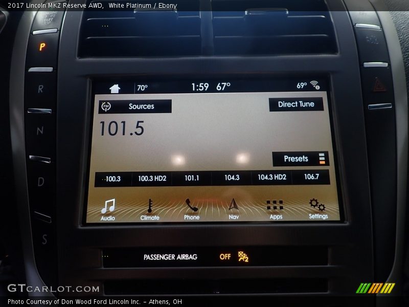 White Platinum / Ebony 2017 Lincoln MKZ Reserve AWD